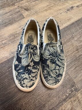 Vans jean Floral Slip-On Sneakers